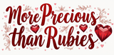 Bible Verse Christian Mug: More Precious Than Rubies (Design 3)