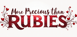 Bible Verse Christian Mug: More Precious Than Rubies (Design 6)