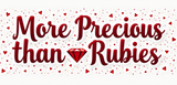 Bible Verse Christian Mug: More Precious Than Rubies (Design 7)