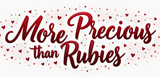 Bible Verse Christian Mug: More Precious Than Rubies (Design 9)