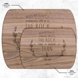 Products Bible Verse Hardwood Oval Cutting Board - Lead Me To The Rock ~Psalm 61:2~ Design 10