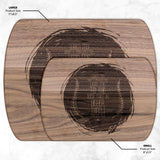 Products Bible Verse Hardwood Oval Cutting Board - Lead Me To The Rock ~Psalm 61:2~ Design 16