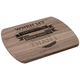 Products Bible Verse Hardwood Oval Cutting Board - Lead Me To The Rock ~Psalm 61:2~ Design 13
