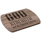 Products Bible Verse Hardwood Oval Cutting Board - God Is The Strength Of My Heart ~Psalm 73:26~ Design 19