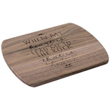 Products Bible Verse Hardwood Oval Cutting Board - Lead Me To The Rock ~Psalm 61:2~ Design 3