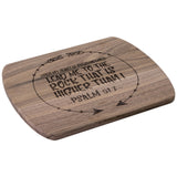 Products Bible Verse Hardwood Oval Cutting Board - Lead Me To The Rock ~Psalm 61:2~ Design 8