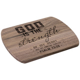 Products Bible Verse Hardwood Oval Cutting Board - God Is The Strength Of My Heart ~Psalm 73:26~ Design 6