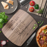 Products Bible Verse Hardwood Oval Cutting Board - Lead Me To The Rock ~Psalm 61:2~ Design 3