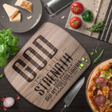 Products Bible Verse Hardwood Oval Cutting Board - God Is The Strength Of My Heart ~Psalm 73:26~ Design 19