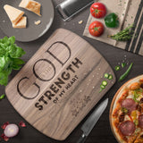 Products Bible Verse Hardwood Oval Cutting Board - God Is The Strength Of My Heart ~Psalm 73:26~ Design 17