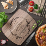 Products Bible Verse Hardwood Oval Cutting Board - Lead Me To The Rock ~Psalm 61:2~ Design 19