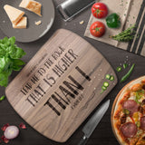Products Bible Verse Hardwood Oval Cutting Board - Lead Me To The Rock ~Psalm 61:2~ Design 11