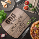 Products Bible Verse Hardwood Oval Cutting Board - God Is The Strength Of My Heart ~Psalm 73:26~ Design 6