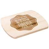 Products Bible Verse Hardwood Oval Cutting Board - God Is The Strength Of My Heart ~Psalm 73:26~ Design 4