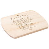 Products Bible Verse Hardwood Oval Cutting Board - Lead Me To The Rock ~Psalm 61:2~ Design 3