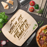 Products Bible Verse Hardwood Oval Cutting Board - Lead Me To The Rock ~Psalm 61:2~ Design 14