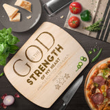 Products Bible Verse Hardwood Oval Cutting Board - God Is The Strength Of My Heart ~Psalm 73:26~ Design 17