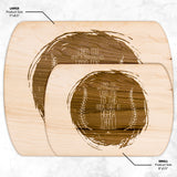 Products Bible Verse Hardwood Oval Cutting Board - Lead Me To The Rock ~Psalm 61:2~ Design 16