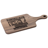 Products Bible Verse Hardwood Paddle Cutting Board - Walk By Faith ~2 Corinthians 5-7~ Design 10