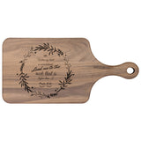Products Bible Verse Hardwood Paddle Cutting Board - Lead Me To The Rock ~Psalm 61:2~ Design 19