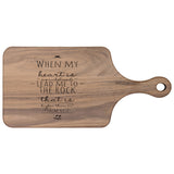 Products Bible Verse Hardwood Paddle Cutting Board - Lead Me To The Rock ~Psalm 61:2~ Design 3