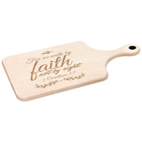 Products Bible Verse Hardwood Paddle Cutting Board - Walk By Faith ~2 Corinthians 5-7~ Design 11