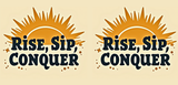 Bible Verse Christian Mug: Rise Sip Conquer (Design 1)