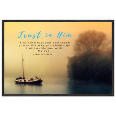 Museum-Quality Premium Wooden Framed Poster | My Lord My Guide ~Psalm 32:8~
