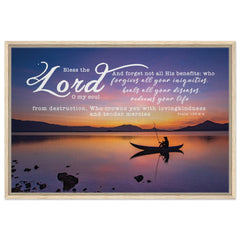 Premium Quality Framed Canvas | The Lord Heals, Forgives And Redeems ~Psalm 103:2-4~