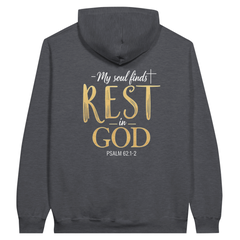 Premium Unisex Hoodie | My Soul Finds Rest in God -Psalm 62:1-2-