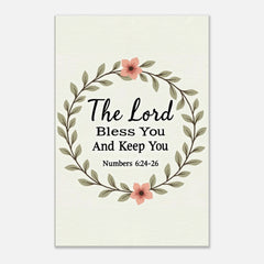 Premium Gallery Wrapped Canvas: The Lord Bless You And Keep You (Numbers 6:24-26)
