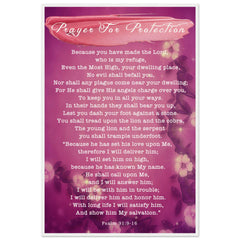 Museum-Quality Premium Wooden Framed Poster | Prayer for Protection ~Psalm 91:9-16~ (2 Designs - Misty)