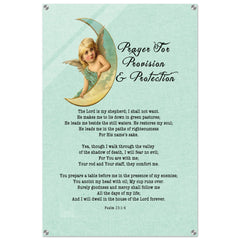 Contemporary Acrylic Print | Prayer for Provision & Protection ~Psalm 23:1-6~ (2 Designs - Angel)