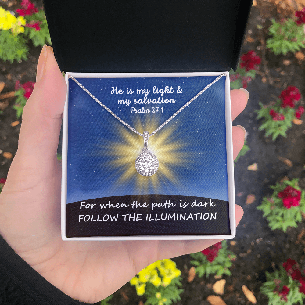 He Is My Light & My Salvation (Psalm 27:1) | Eternal Hope Pendant Necklace