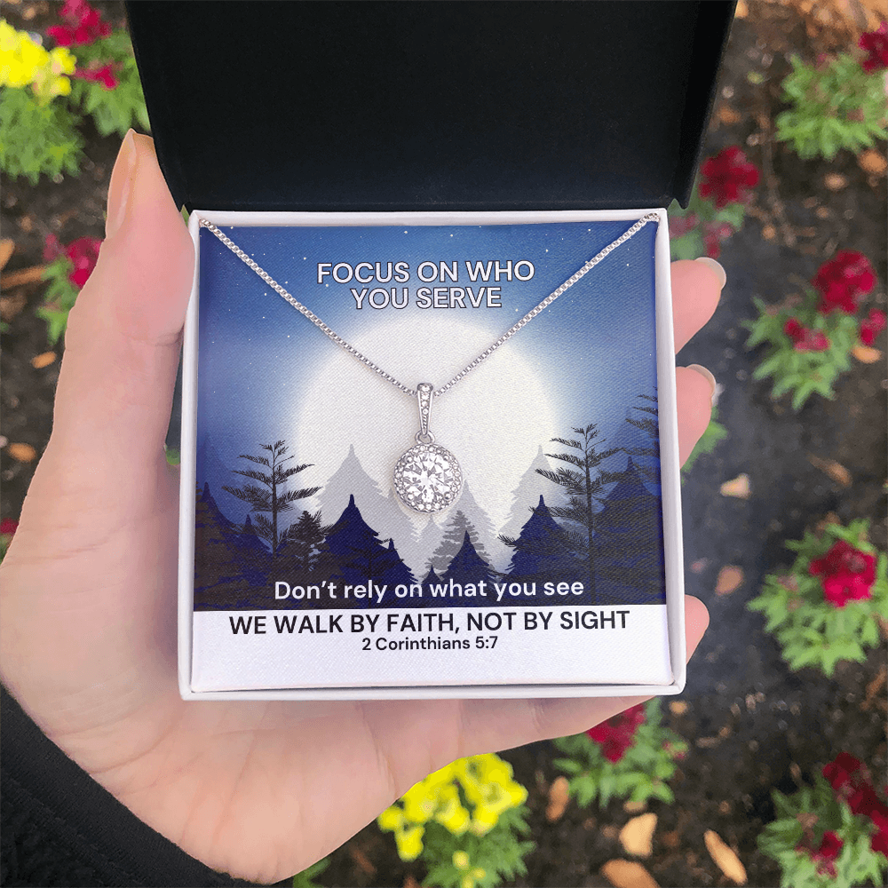 We Walk By Faith, Not By Sight (2 Corinthians 5:7) | Eternal Hope Pendant Necklace