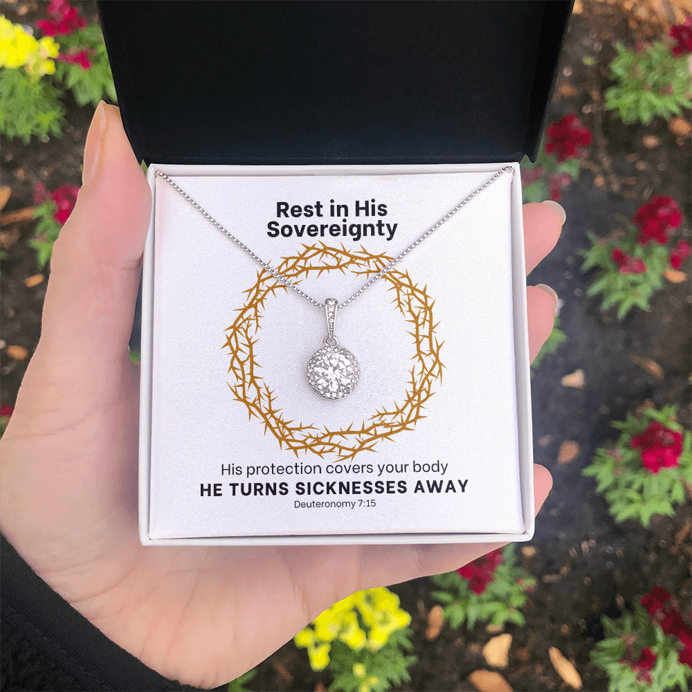 He Turns Sicknesses Away (Deuteronomy 7:15) | Eternal Hope Pendant Necklace