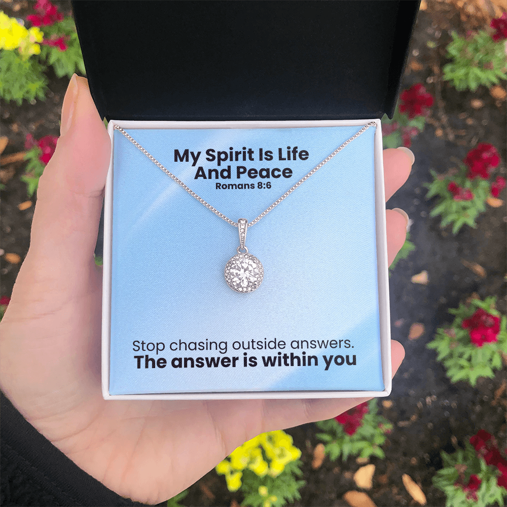 My Spirit Is Life And Peace (Romans 8:6) | Eternal Hope Pendant Necklace