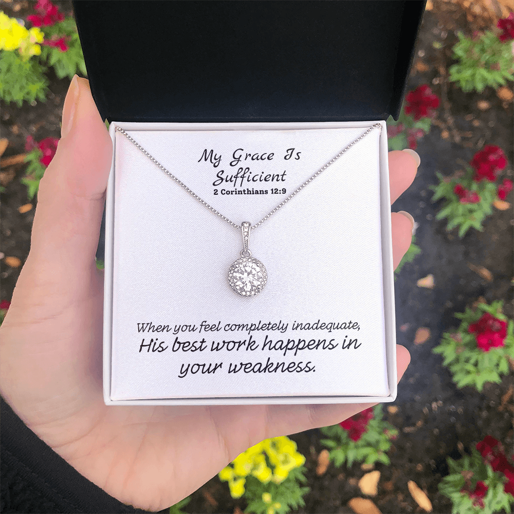 My Grace Is Sufficient (2 Corinthians 12:9) | Eternal Hope Pendant Necklace