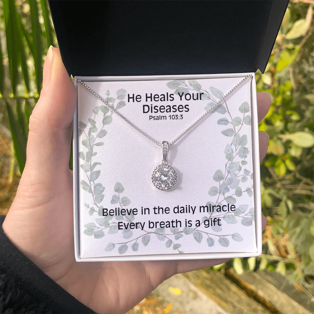 He Heals Your Diseases (Psalm 103:3) | Eternal Hope Pendant Necklace