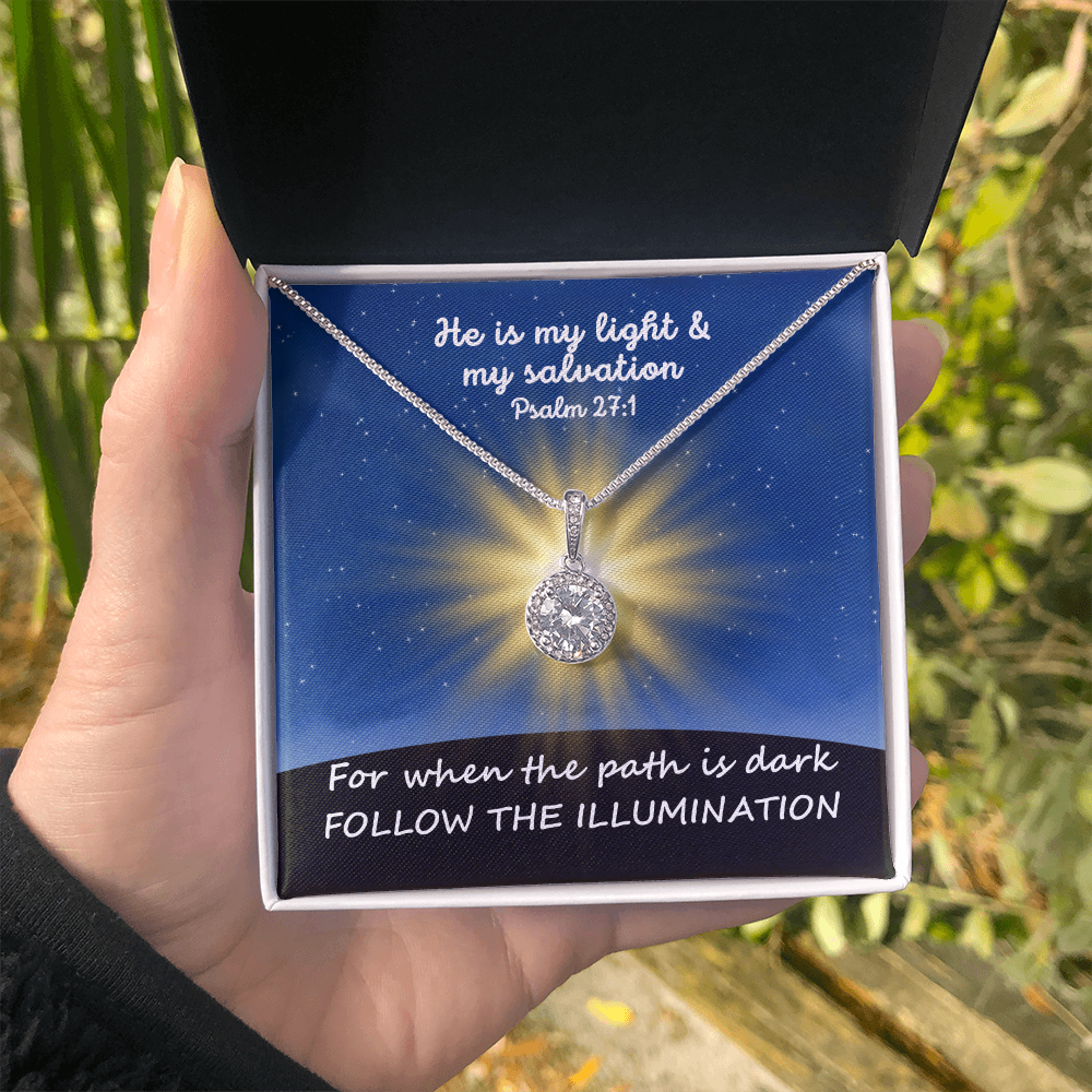 He Is My Light & My Salvation (Psalm 27:1) | Eternal Hope Pendant Necklace