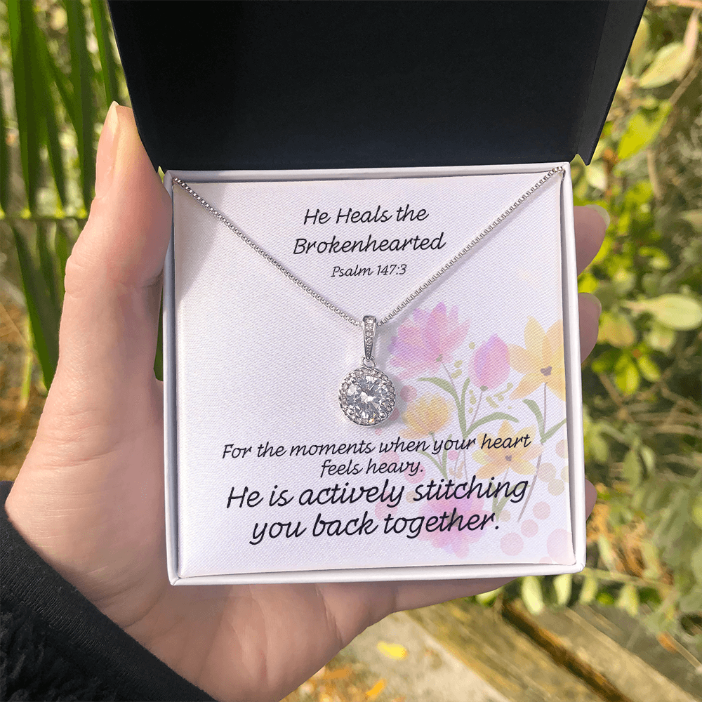 He Heals The Brokenhearted (Psalm 147:3) | Eternal Hope Pendant Necklace