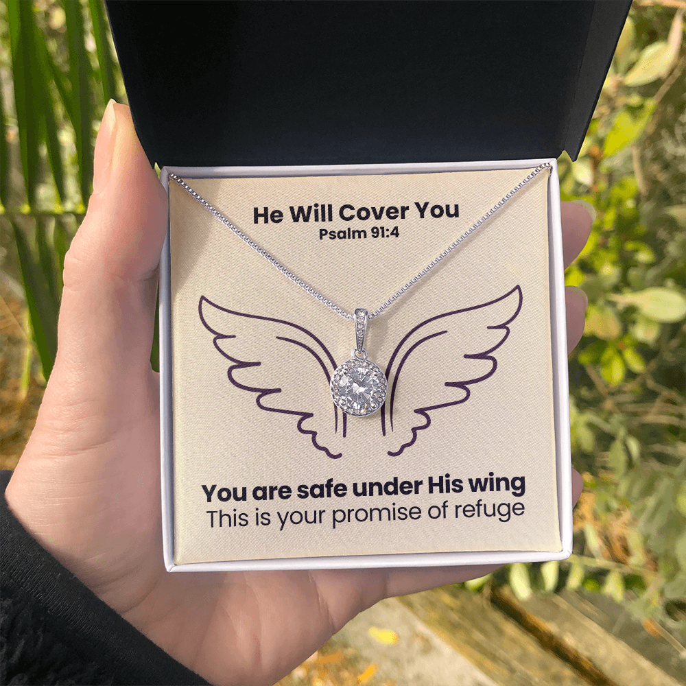He Will Cover You (Psalm 91:4) | Eternal Hope Pendant Necklace