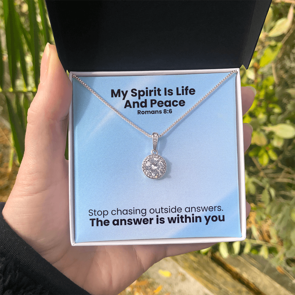 My Spirit Is Life And Peace (Romans 8:6) | Eternal Hope Pendant Necklace