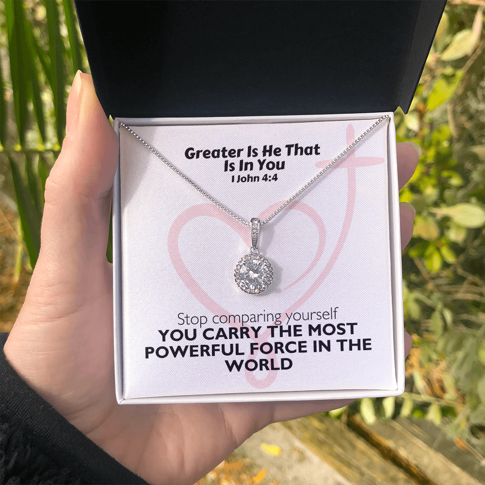 Greater Is He That Is In You (1 John 4:4) | Eternal Hope Pendant Necklace