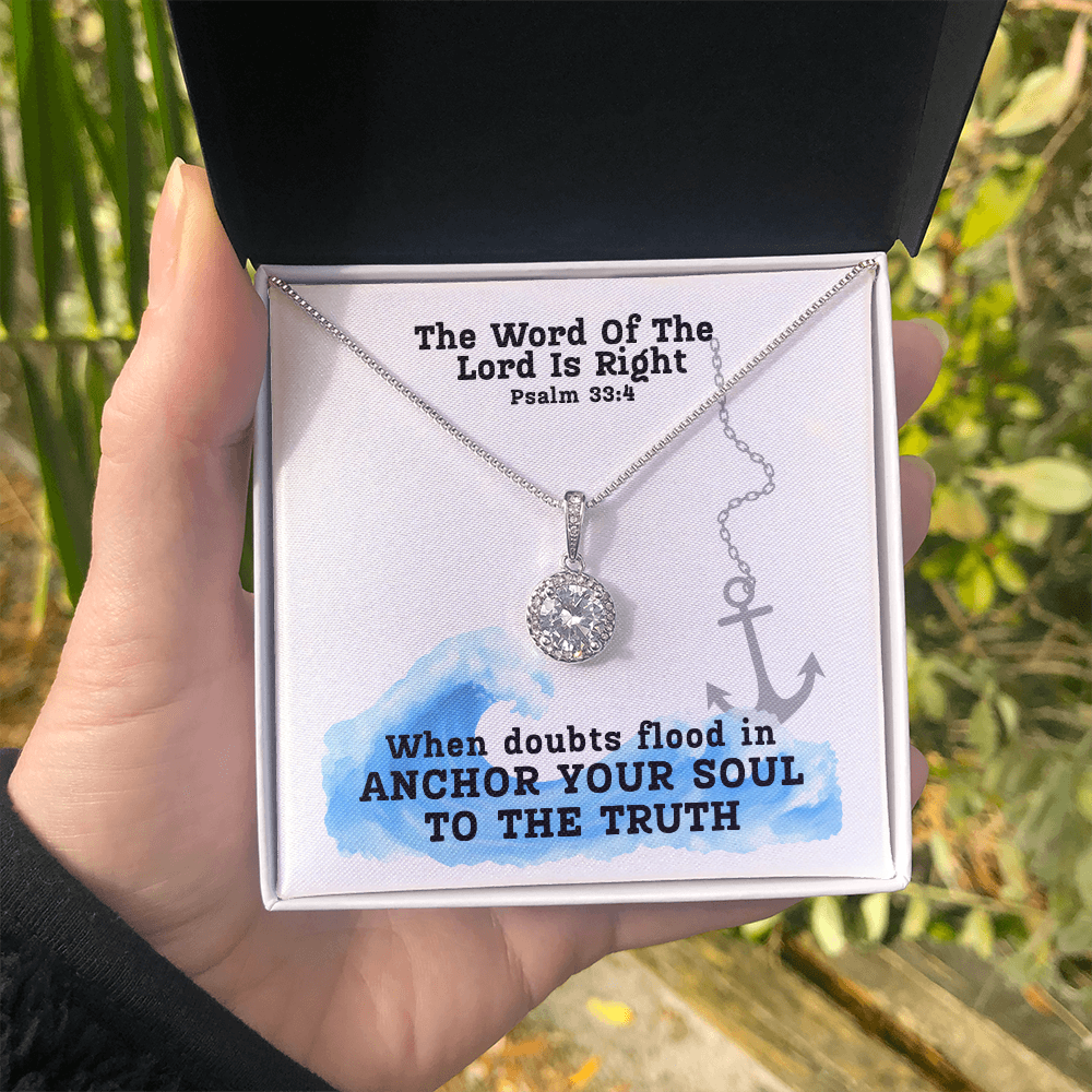 The Word Of The Lord Is Right (Psalm 33:4) | Eternal Hope Pendant Necklace