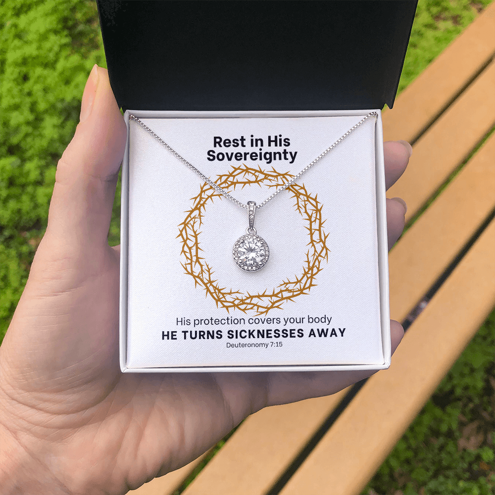 He Turns Sicknesses Away (Deuteronomy 7:15) | Eternal Hope Pendant Necklace