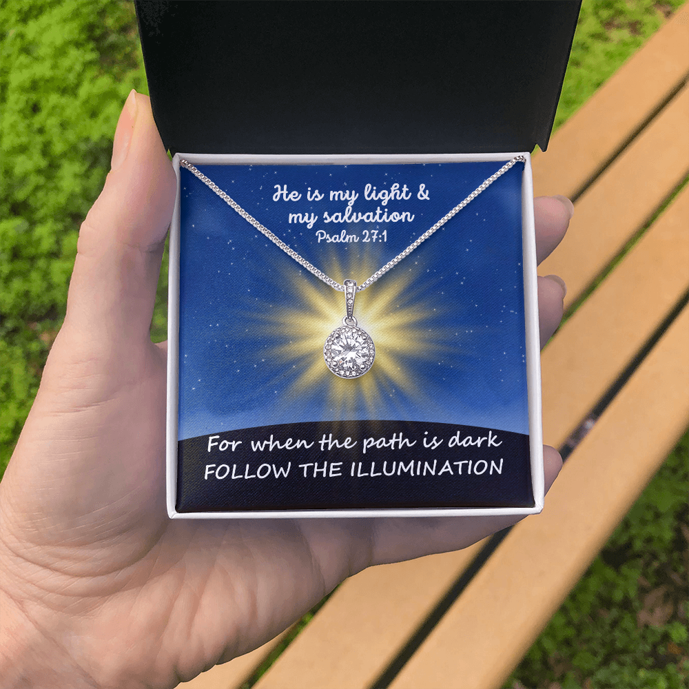 He Is My Light & My Salvation (Psalm 27:1) | Eternal Hope Pendant Necklace