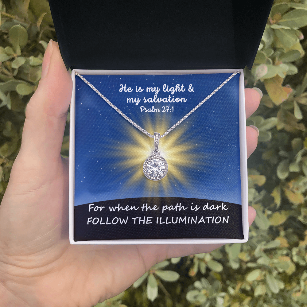 He Is My Light & My Salvation (Psalm 27:1) | Eternal Hope Pendant Necklace
