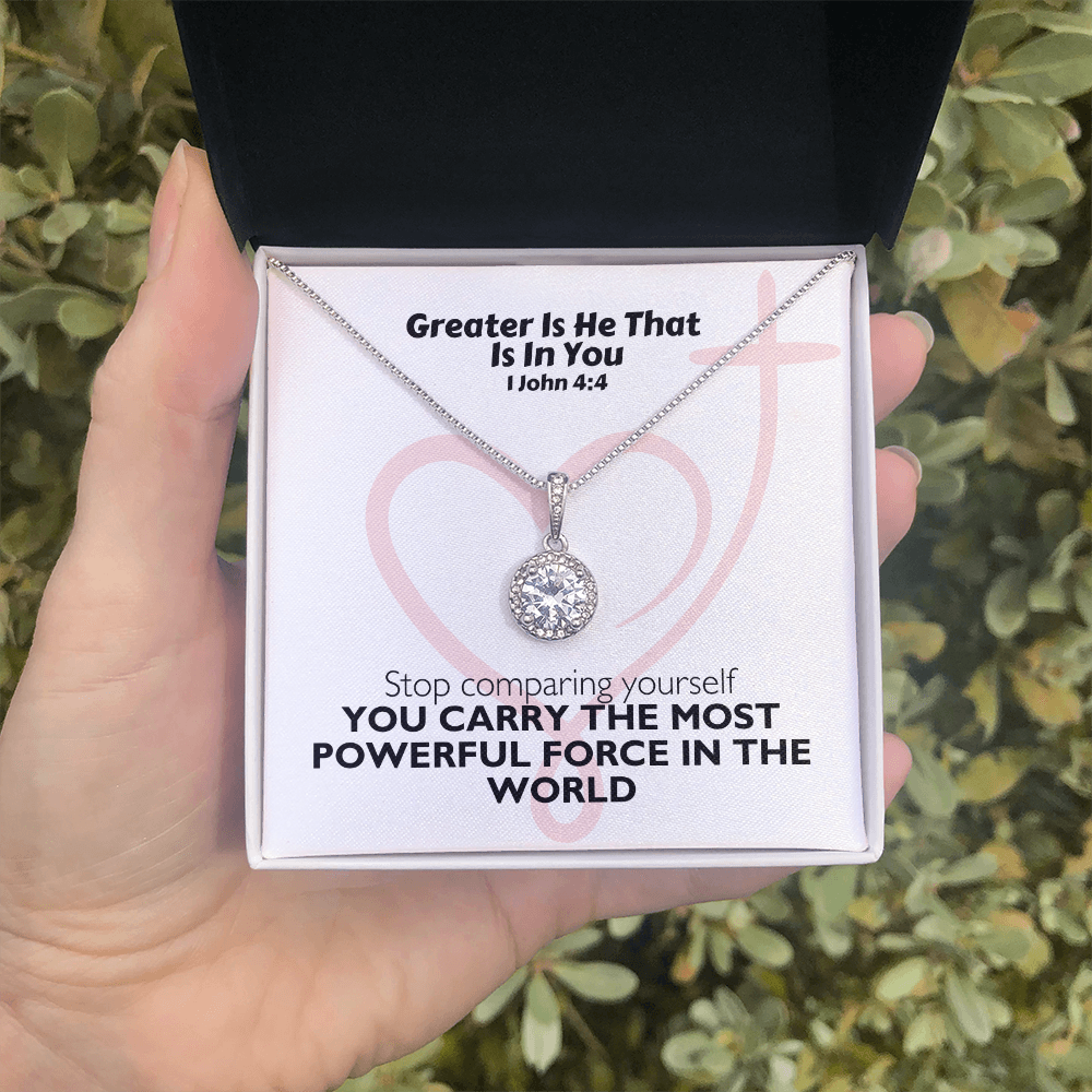 Greater Is He That Is In You (1 John 4:4) | Eternal Hope Pendant Necklace