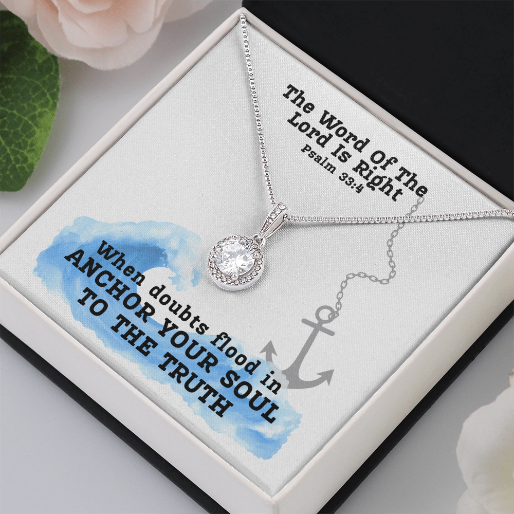 The Word Of The Lord Is Right (Psalm 33:4) | Eternal Hope Pendant Necklace